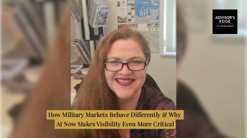 Kandace Blevin discussing how U.S. military audiences behave differently and why AI-driven visibility matters for businesses serving military communities.