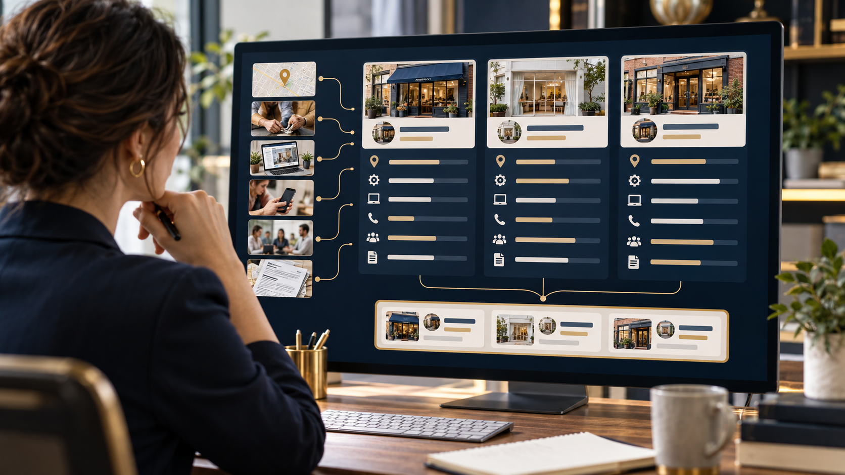 Business profiles compared using location, services, website information, reputation, and independent public sources.