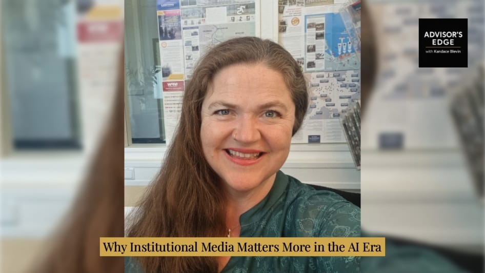 Kandace Blevin discussing why institutional media matters in the AI era