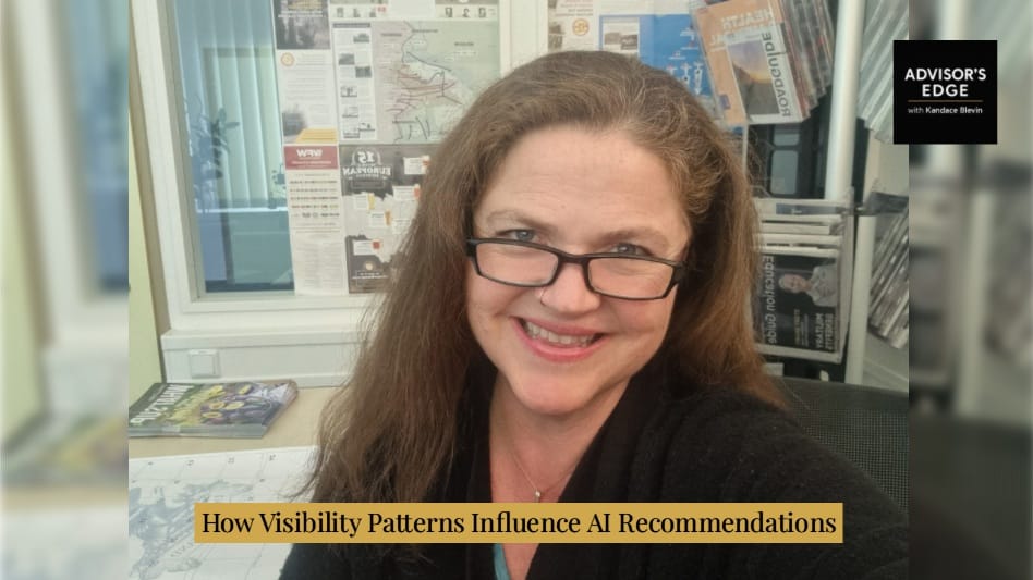 Kandace Blevin discussing how visibility patterns influence AI recommendations